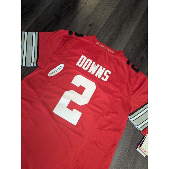🚨 Caleb Downs #2 Ohio State Buckeyes Stitched Heritage 🏈 Jersey Men's Medium - Picture 2 of 4